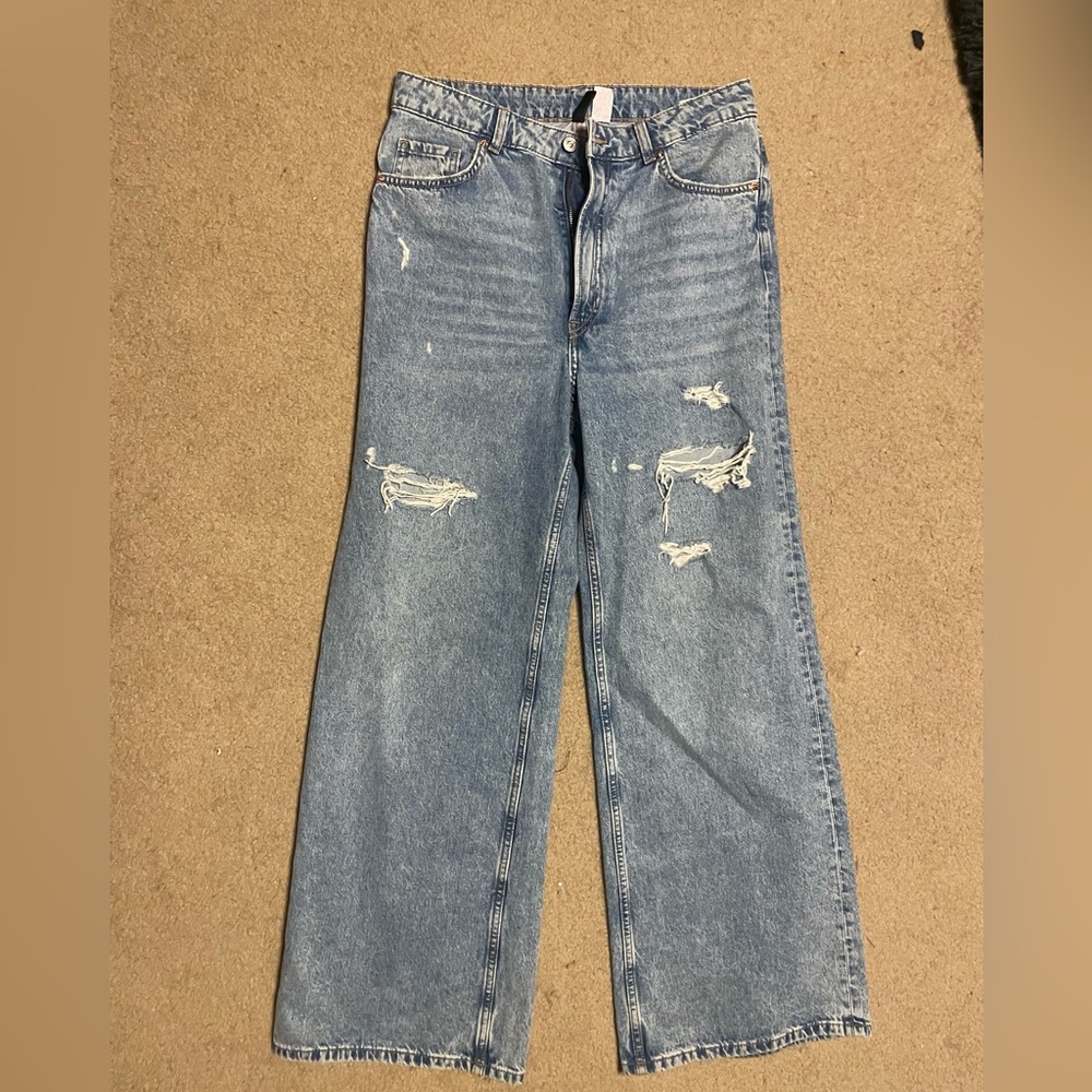 H&M High Rise Wide Leg Jean